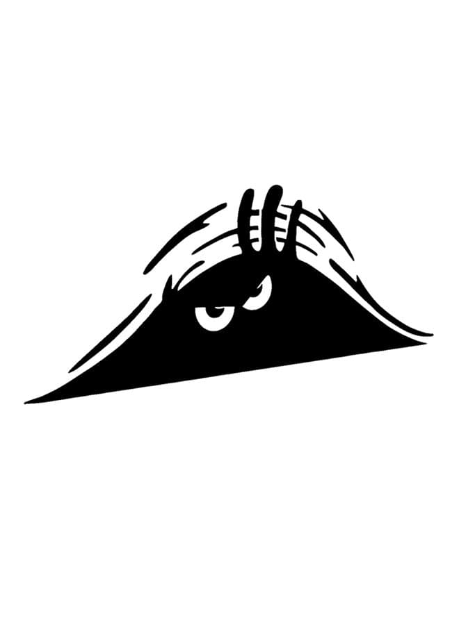 Peeking Monster Car Sticker