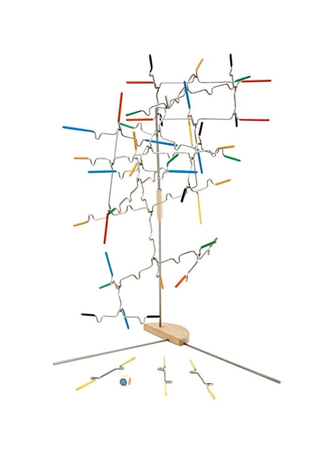Melissa & Doug Suspend Family Game – Balance Game with 24 Colorful Rods, Spinner & Wooden Base – STEM Game for Ages 8 to Adult – Award-Winning Suspenseful Fun for 1–4 Players | MD4371