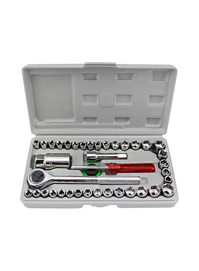 40-Piece Car Repair Tool Socket Set Wrench Combination Handtool
