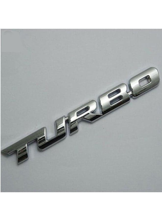 Cool 3D Letter Turbo Car Decal Sticker