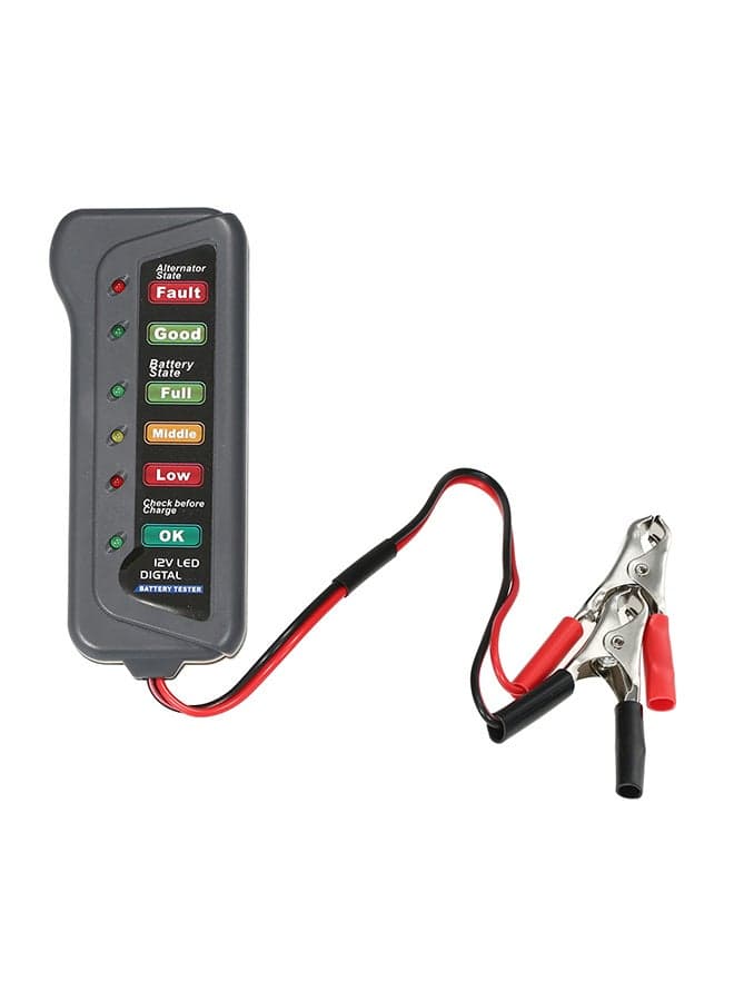 6-LED Display Digital Battery Tester