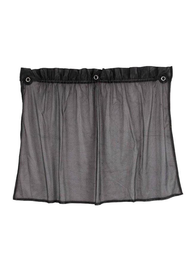 2-Piece Universal Car Sun Shade Cloth Curtain With 6 Suckers