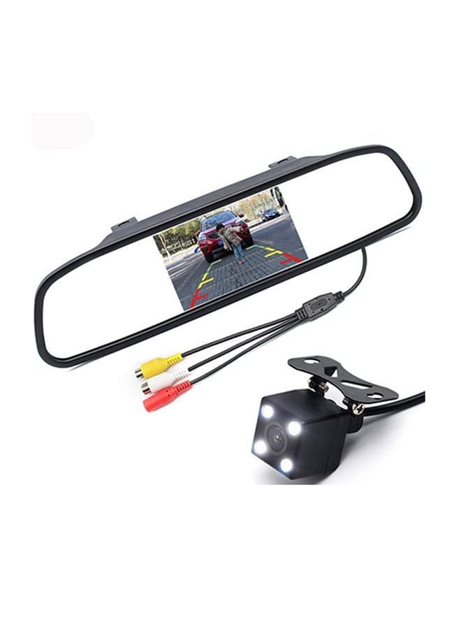 PZ603 Car Video Monitor HD Auto Parking LED Night Vision CCD Reverse Rear View Camera With 4.3 inch Car Rear View Mirror