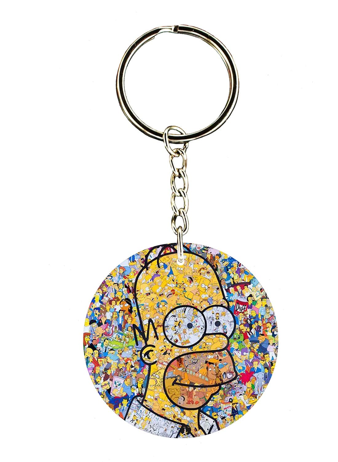 Double Side The Simpsons Printed Keychain