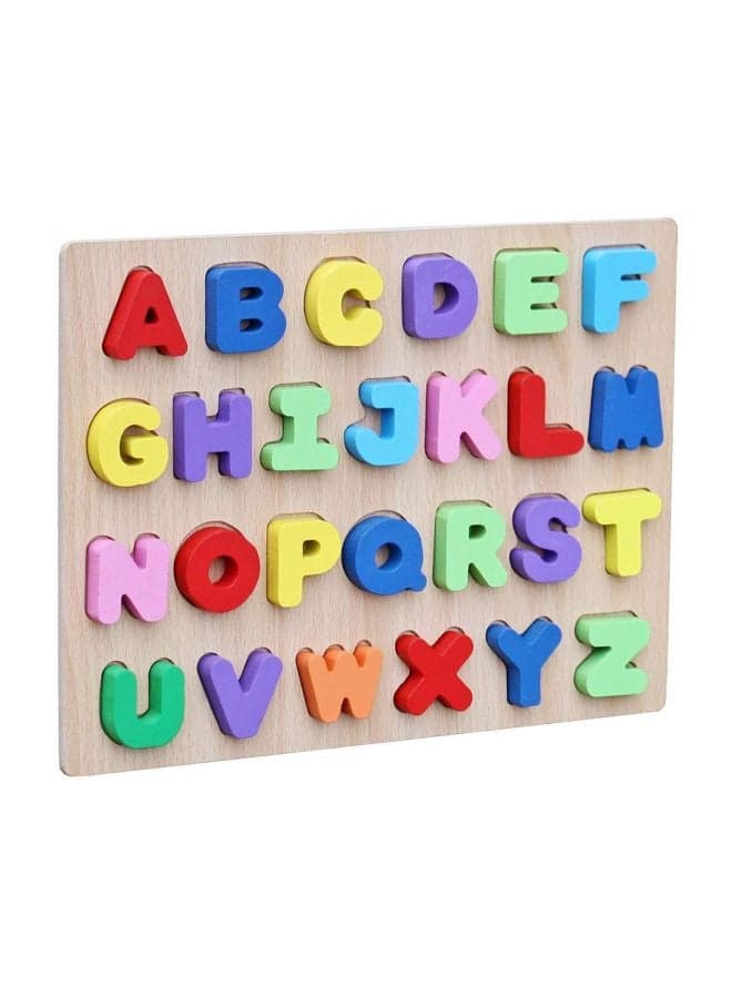 Wooden Capital Alphabets Letters Learning Educational Tray Toy B07KZWPLJ7