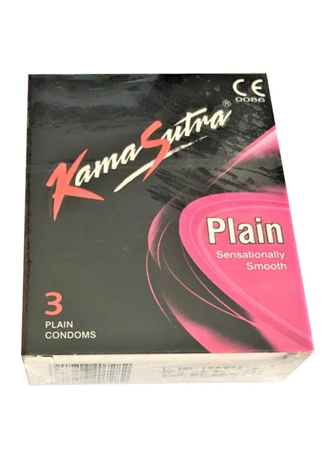3-Piece Plain Condom Pack
