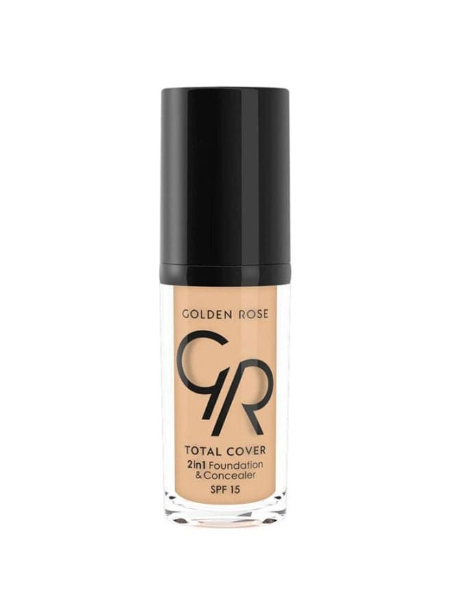 Total Cover 2-In-1 Foundation And Concealer SPF 15 03 Almond