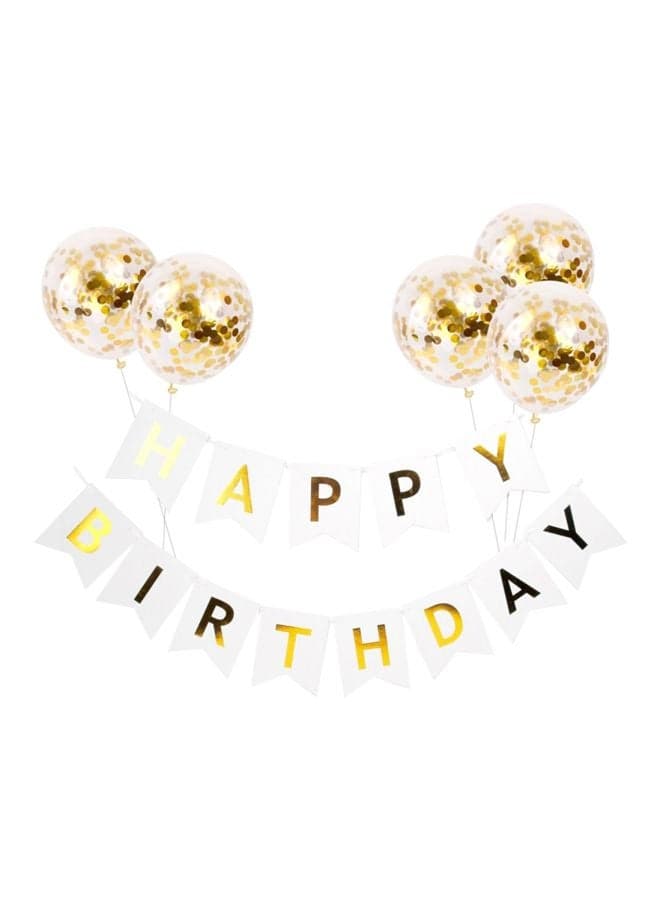 19-Piece Balloon And Happy Birthday Banner Set YY9659705