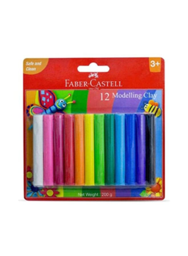 12-Piece Modelling Clay Set Multicolour