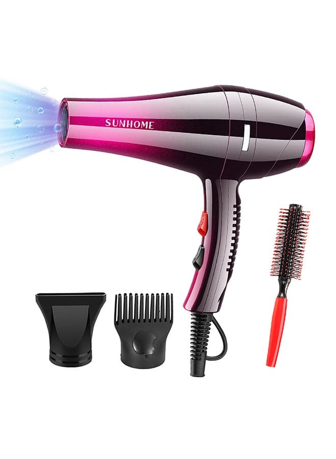 4-Piece Professional Hair Dryer Set,2000W Pink/Black