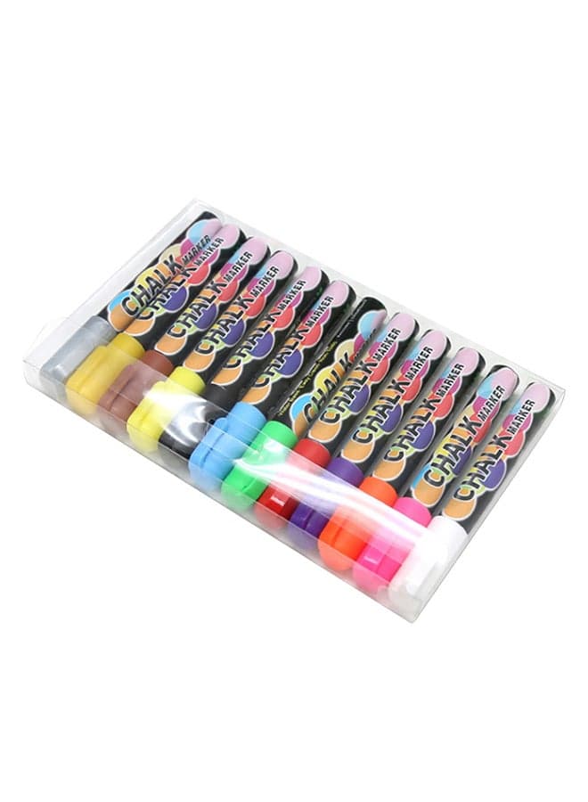 10-Piece Erasable Liquid Chalk Marker Set Multicolour
