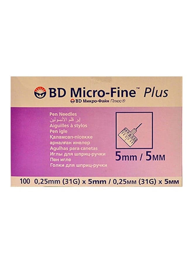 Bd Microfine Needle For Insulin Pen 31Gx5Mm 100'S
