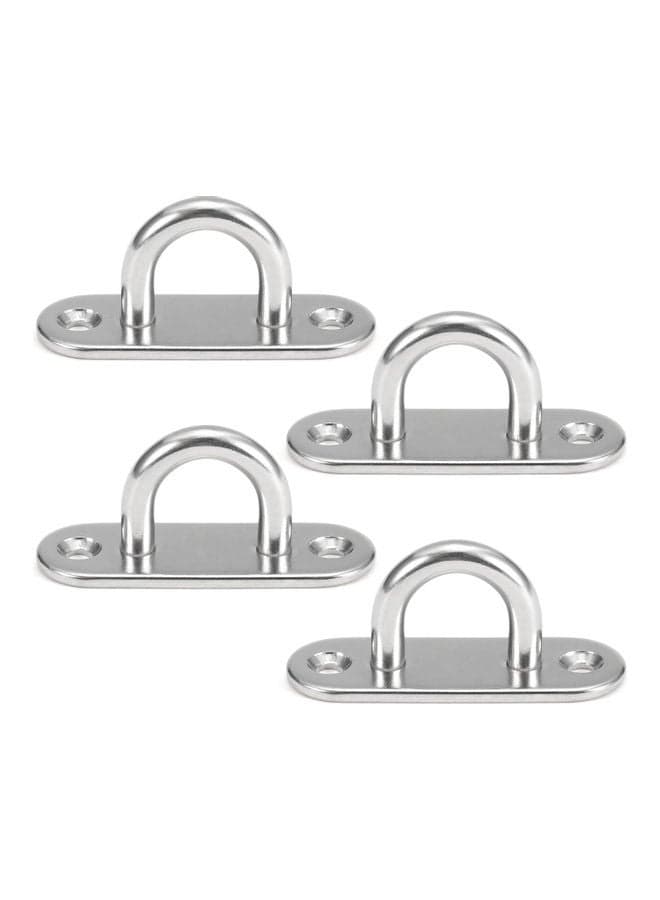 4 Pcs Eye Deck Plate Marine Hardware Multifunctional Wall Mount Hook For Hanging Chair Hammocks Yoga Boxing Punch Bag Training Straps 304-m8 9.5 x 2 x 9.5cm