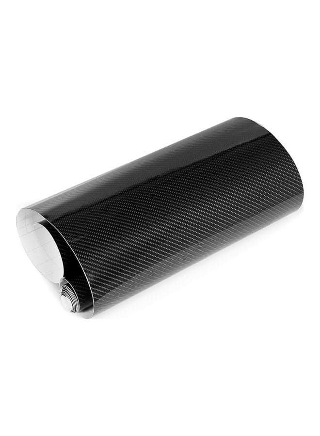 7D Gloss Black Carbon Fiber Vinyl Film Wrap Sticker