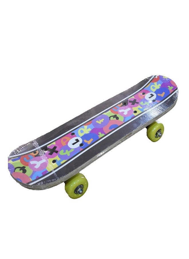 Mini Skateboard, Double Kick for Kids PVC Wheel - Wood Frame, Multiple Designs