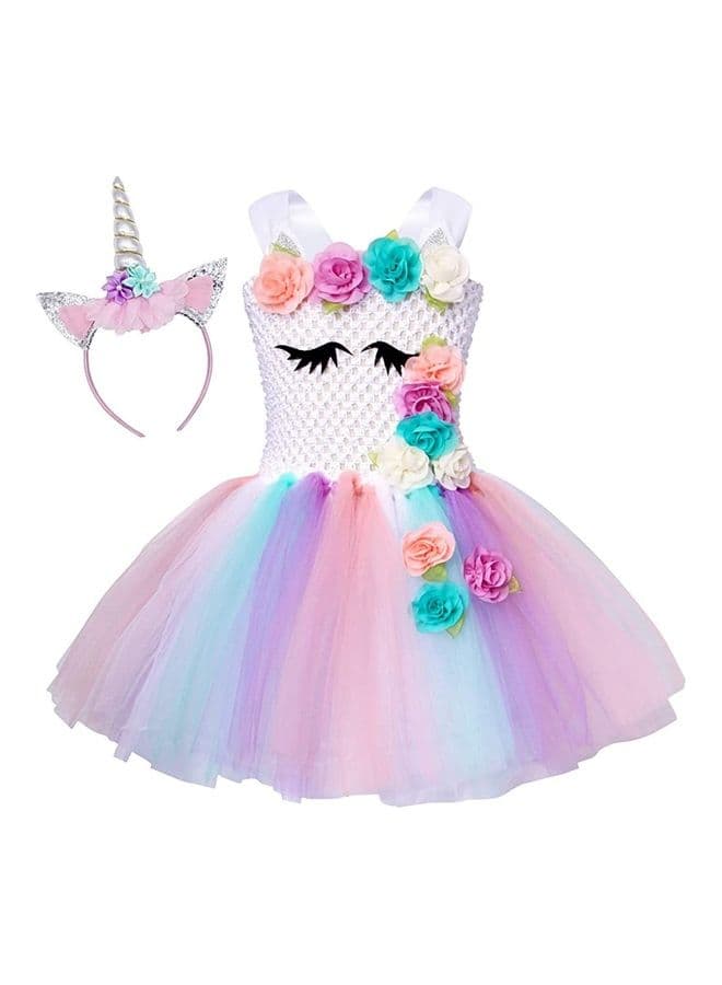 Princess Cosplay Costume With Unicorn Headband 110cm