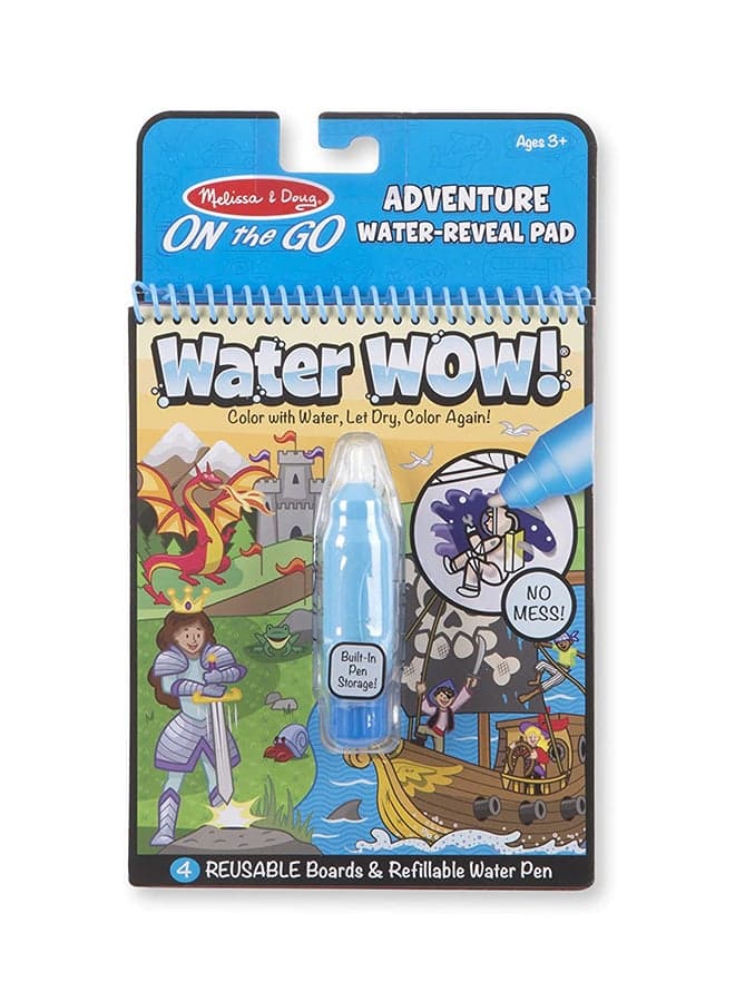Melissa & Doug Water Wow – Dinosaur – Reusable Water-Reveal Activity Pad with Refillable Pen – 4 Color Pages & Search-&-Find Fun – Mess-Free Travel Toy for Kids Ages 3+ | MD9315