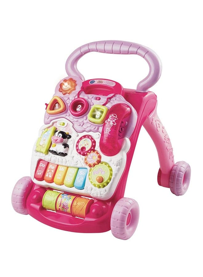 First Steps Baby Walker | Push Along Walker Baby Toy with Ss, Sounds, Music, Phrases, Pretend Play and More | Suitable for Babies from 6 Months, 1, 2 & 3 Year Olds, Boys & Girls, Pink