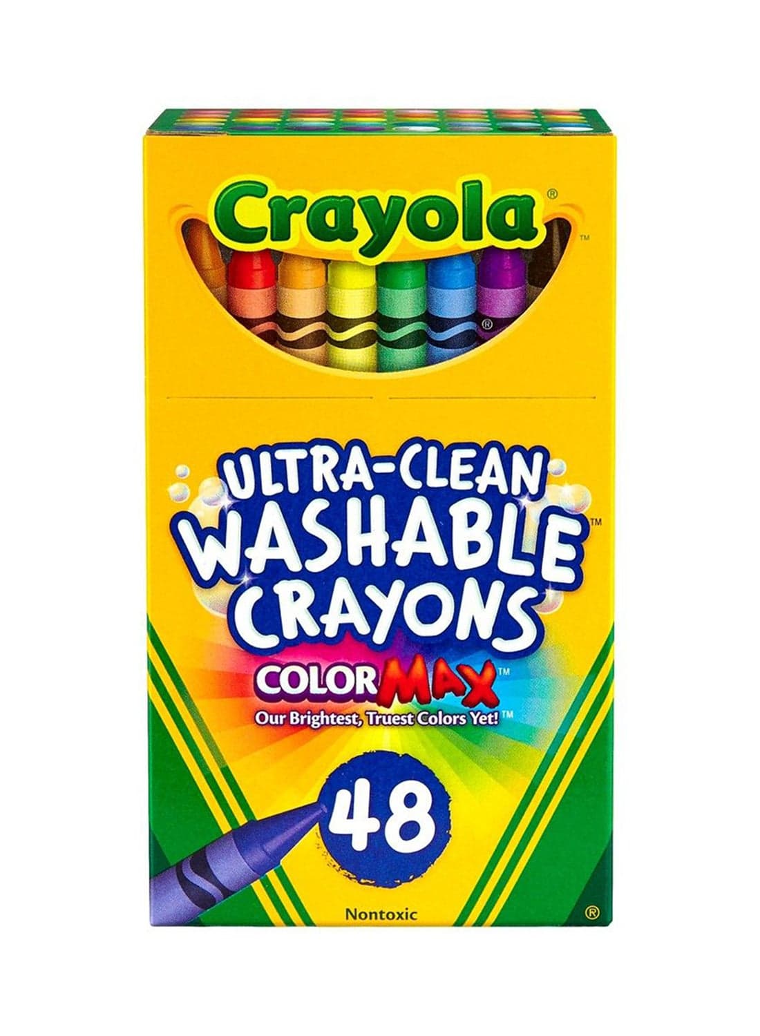 48 ct. Ultra-Clean Washable Crayons - Regular Size 12.55 x 7.47 x 5.72cm