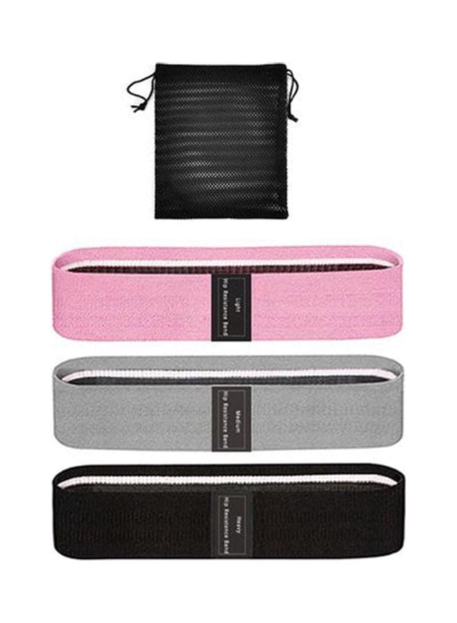 3-Piece Exercise Resistance Loop Bands Set 25x2x13cm