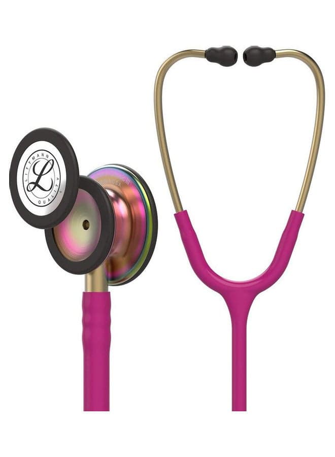 Classic III Monitoring Stethoscope, Rainbow-Finish, Raspberry Tube