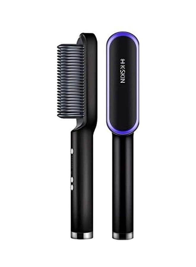 Hair Straightener Brush Black/Purple