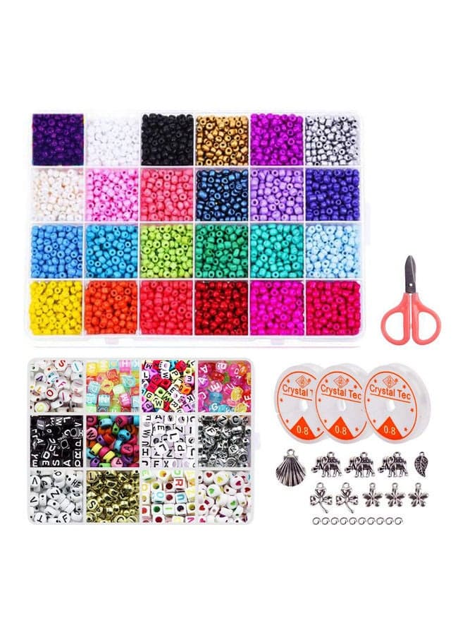 Seed and Alphabet Beads Jewellery Making DIY Bracelet Craft Kit
