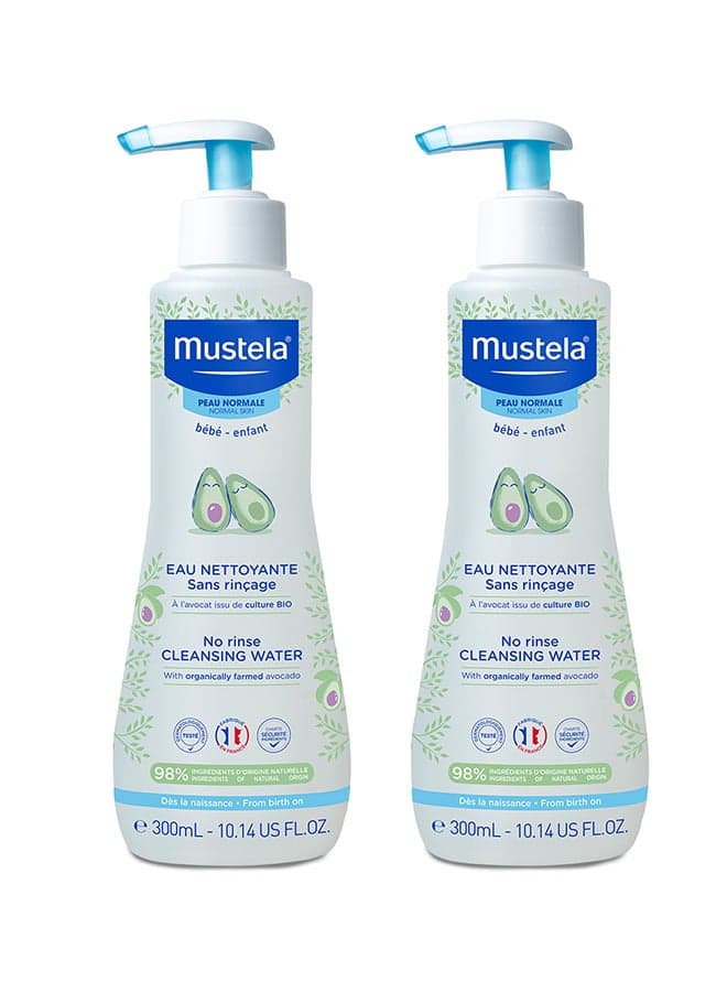 Pack of 2 No-Rinse Baby Cleansing Water, 300ml