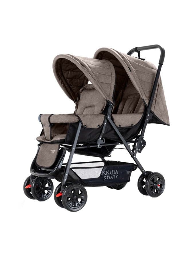 Double Baby Stroller - Multicolour
