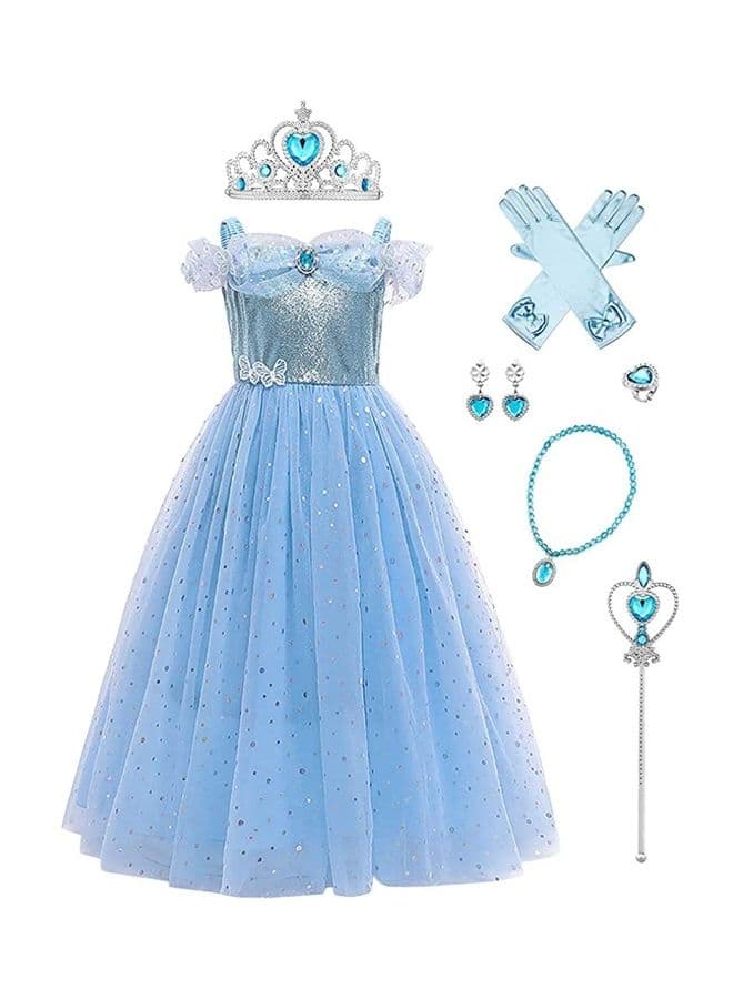Sofia Aurora Cinderella Princess Fancy Dress Costume With Accessories Set 71x67x90cm
