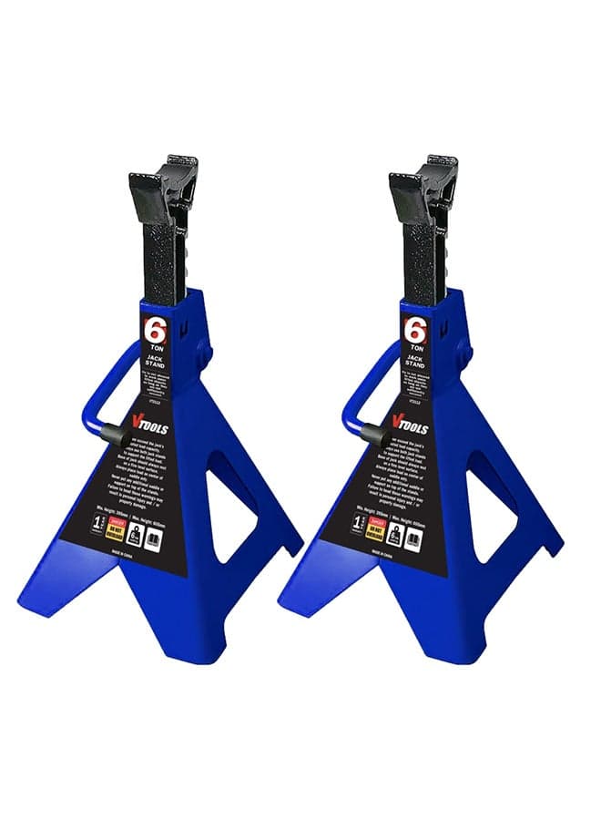 2-Piece  6 Ton Adjustable Car Jack Stands Set