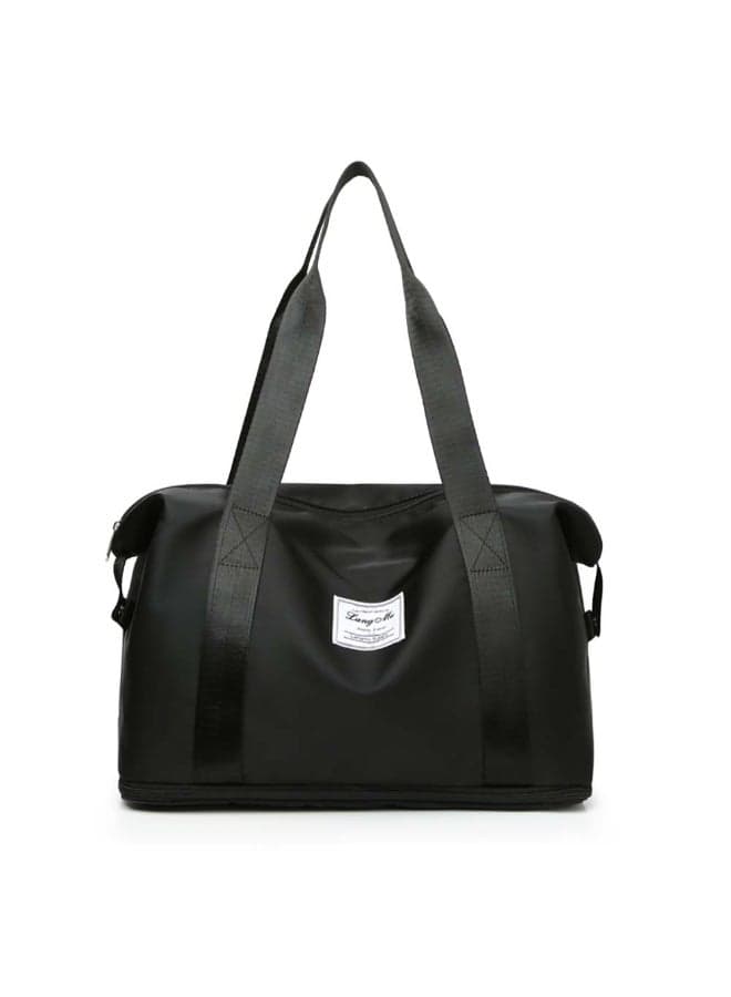 Fashionable Oxford Large-Capacity Shoulder Bag Black