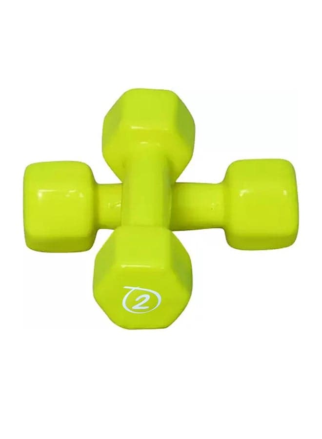 Sparnod Fitness SDV-2_PAIR Anti-Slip And Anti-Roll Hex Vinyl Dumbbells For Workout 2 x2kg