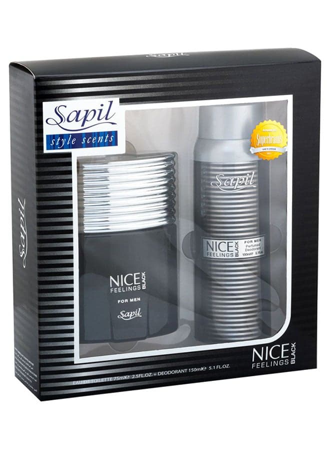 Nice Feelings Gift Set Nice Feelings EDT (75 ml), Deodorant (150 ml)