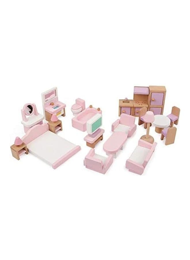 Dollhouse Wooden Furniture Set Toy