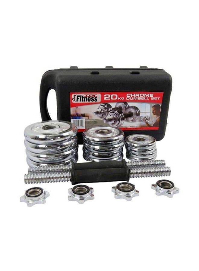 Pair Of Fitness Workout Dumbbells Set 20kg