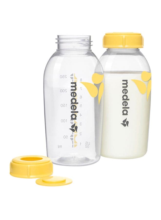 2 Pieces Breastmilk Bottles 250 Ml - Safe And Bpa - Free, Accurate Measurement Markings And Compatible With Medela Breast Pumps