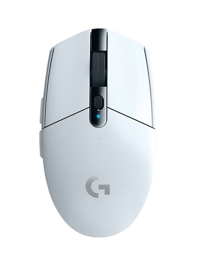 G305 Lightspeed Wireless Gaming Mouse, HERO Sensor, 12,000 DPI, Lightweight, 6 Programmable Buttons, 250h Battery Life, On-Board Memory, Compatible with PC / Mac - White