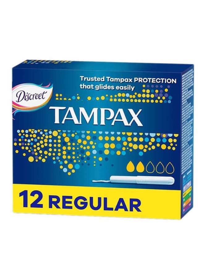 Cardboard Applicator Tampons Regular Absorbency 12 Count 12 Count
