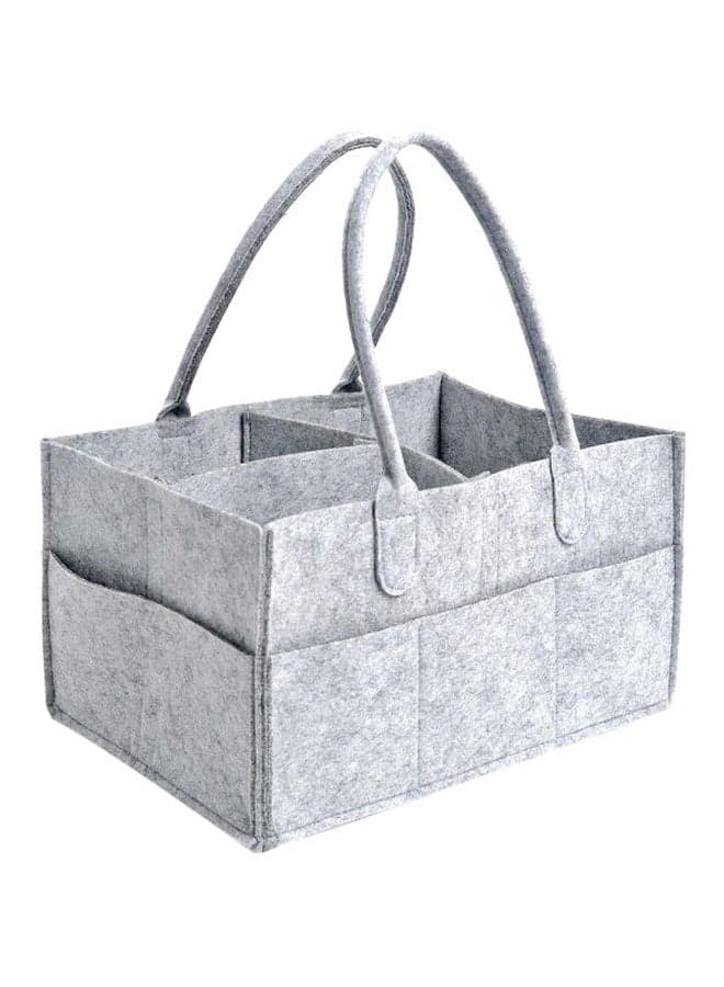Baby Diaper Organizer Basket Nursery Diapers Table Caddy Bag - Grey
