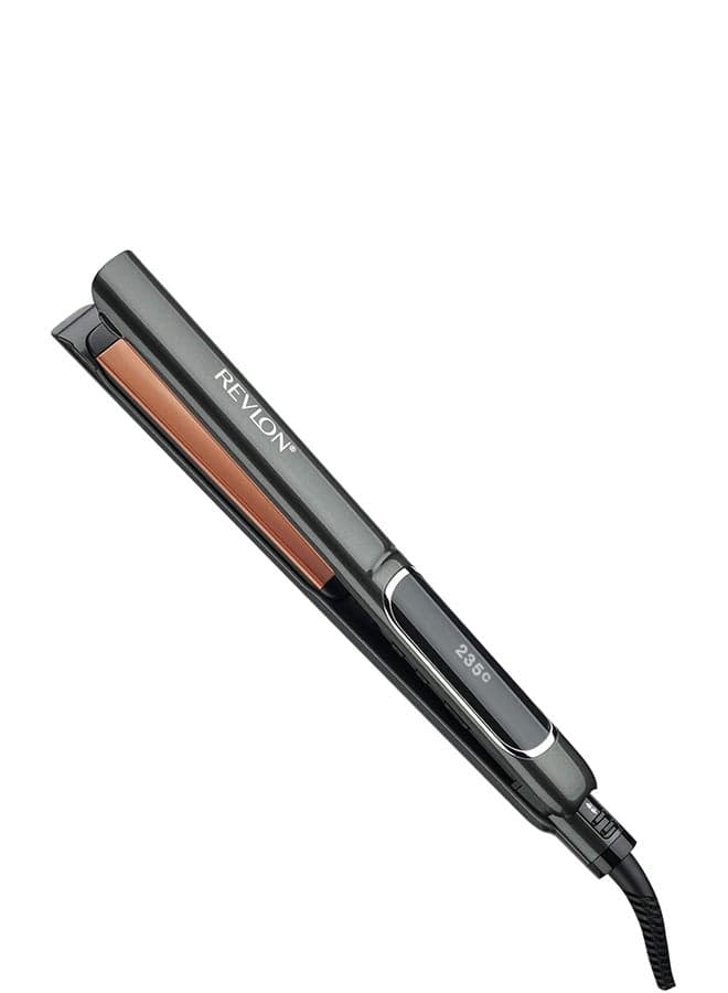 Perfect Heat Copper 25 MM Straightener,Ceramic flat iron, 30 LCD settings. Upto 235C. Black