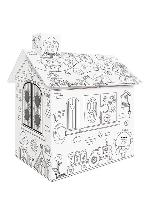 Assemble Colouring Play House With Markers