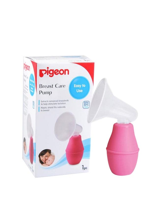 Manual Breast Care Pump - Pink/Clear