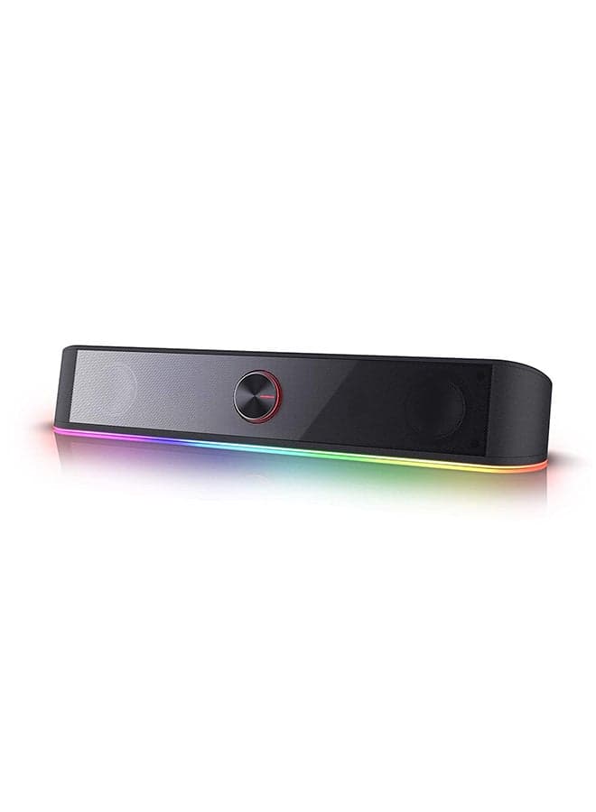 GS560 ADIEMUS - RGB , 2.0 Channel USB Wired Soundbar ,Compact Size, Excellent Sound - Black