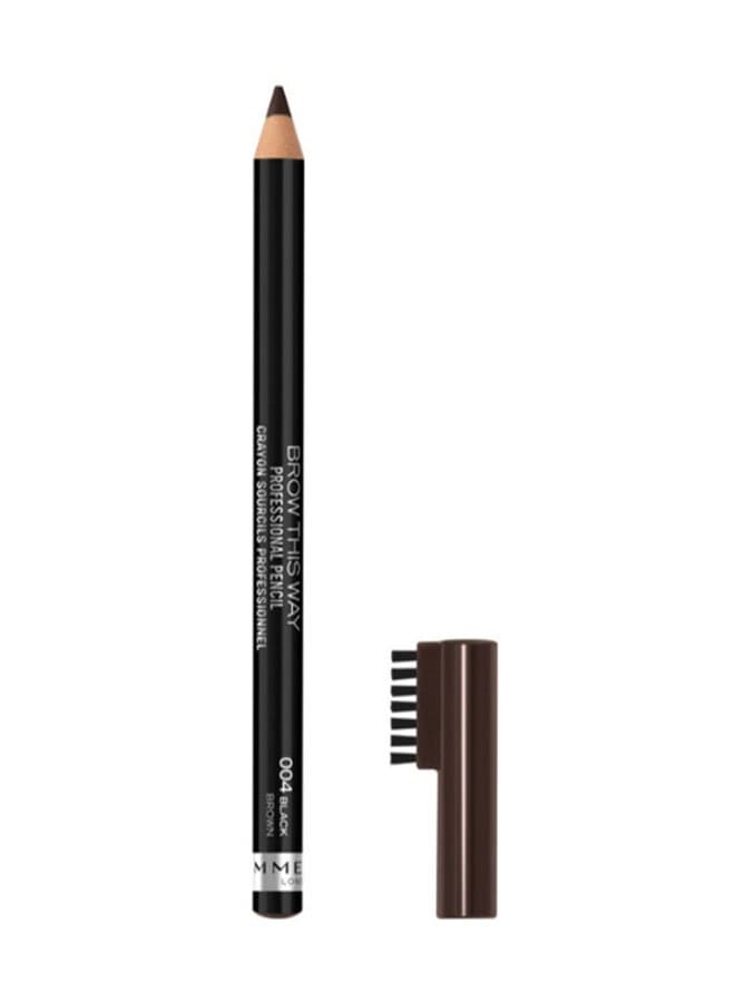 Rimmel Brow This Way Professional Eyebrow Pencil Shade 004 Black Brown