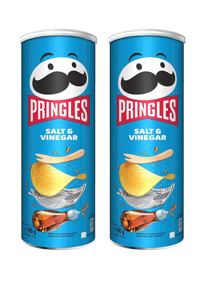 Salt And Vinegar Flavoured Chips 165grams Pack of 2