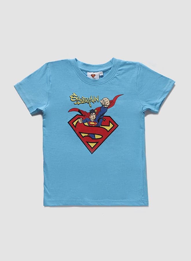 Neon Superman T-Shirt Azzure Blue