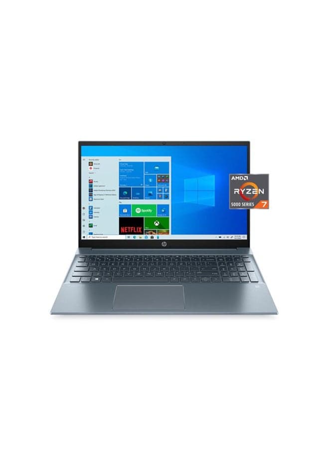 (Upgraded Version) Pavilion 15-eh1070wm Laptop With 15.6-Inch Full HD Display,AMD Ryzen 7 5700U Proceeser/8GB RAM/512G SSD/Intel UHD Graphics/Windows 10  solid English solid