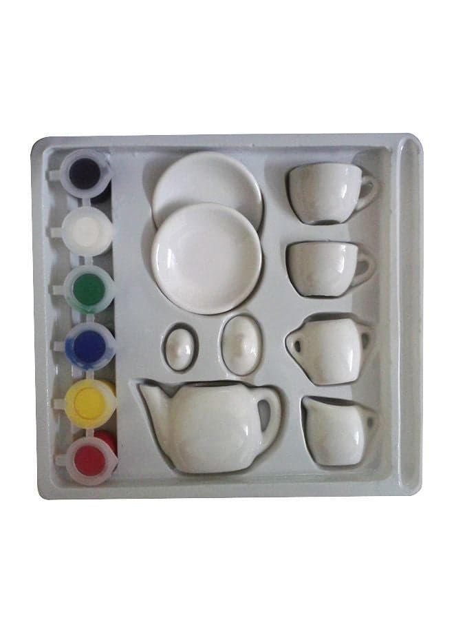 Portable Lightweight Imaginative Creative Shopaholic Paint Your Own Tea Set