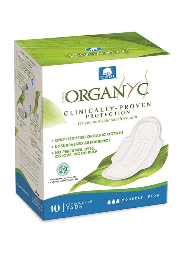 Wings Cotton Sanitary Pads 10 Pieces White 10 Pieces